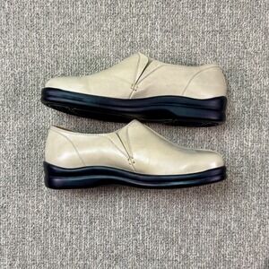 Footprints by Birkenstock Beige Leather Slip On Comfort Shoes EU 40 US 9